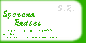 szerena radics business card